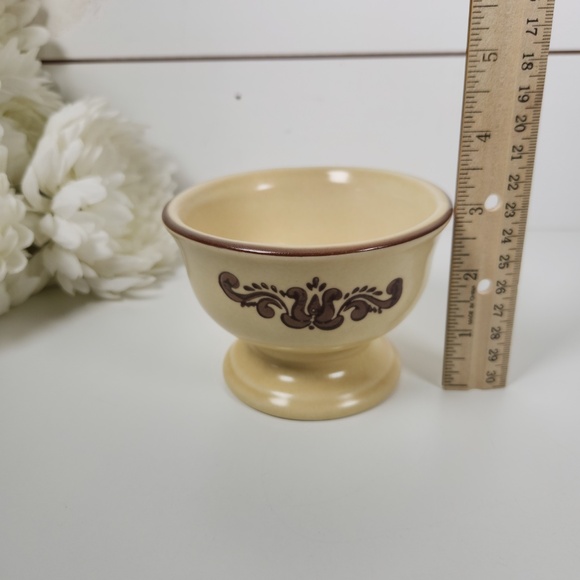 Vintage Pfaltzgraff Village Stoneware Footed Dessert Bowl- Ice Cream Bowl- Cup - Picture 8 of 10